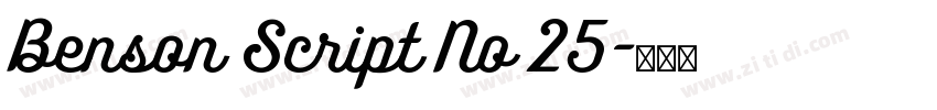 Benson Script No 25字体转换